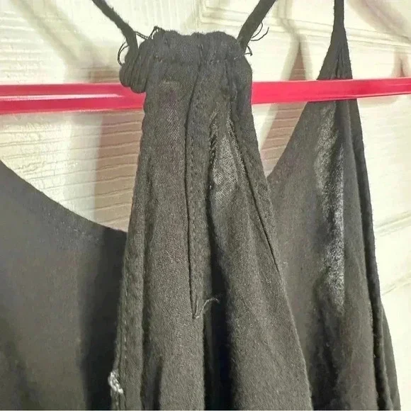 Spaghetti Strap  Tank Top Flowy Black Size Extra Small - Picture 10 of 16